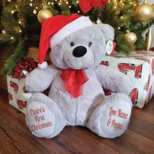 Personalised 1st Christmas Bear 40cm Grey