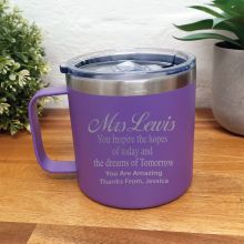 Teacher Purple Travel Coffee Mug 14oz - Dream