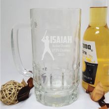 Baseball Coach Engraved Personalised Glass Beer Stein