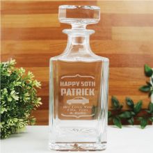 50th Birthday Engraved Personalised Whisky Decanter 700ml