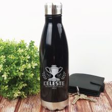 Coach Engraved Stainless Steel Drink Bottle - Black
