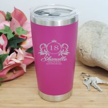 18th Insulated Travel Mug 600ml Pink