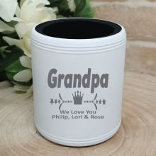 Grandpa Engraved White Can Cooler Personalised