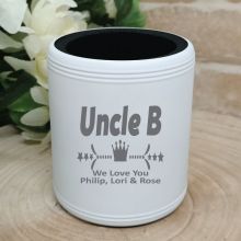 Uncle Engraved White Can Cooler Personalised