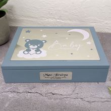 Personalised Baby  Keepsake Box Gift - Blue