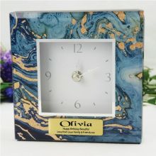 Birthday Glass Desk Clock - Fortune of Blue
