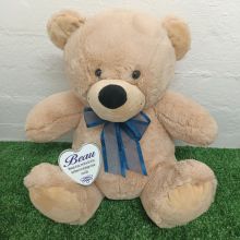 Personalised Keepsake Bear with Heart Cream / Blue 40cm