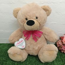 Birthday Keepsake Bear with heart Cream / Pink 40cm