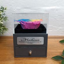 Eternal Rainbow Rose Bride Jewellery Gift Box