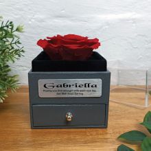 Get Well Red Rose Jewellery Gift Box