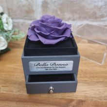 Baptism Rose Jewellery Gift Box Lavender