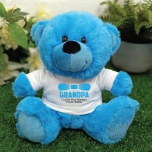 Personalised Grandpa Blue Teddy Bear