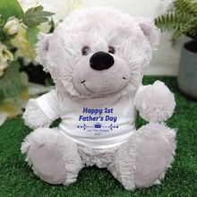1st Fathers Day Grey Bear - Personalised 