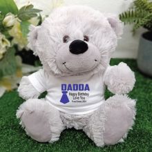 Personalised Dad Grey Teddy Bear