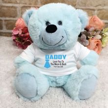 Personalised Dad Light Blue Teddy Bear