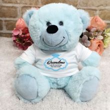 Grandma Personalised Teddy Bear - Light Blue