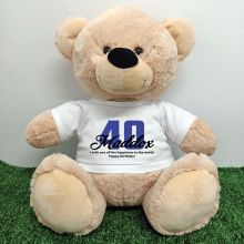 40th Birthday Bear with T-Shirt 40cm Cream