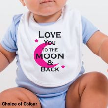 Love You To The Moon Baby Bib