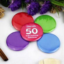 Personalised 50th Birthday Party Badge