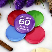 Personalised 60th Birthday Party Badge