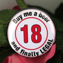 18th Birthday Party Badge - Buy Me a Beer