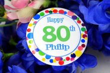 Personalised 80th Party Badge 