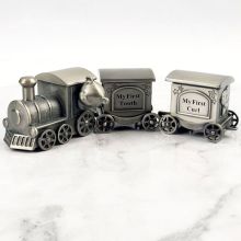 First Tooth & Curl Pewter Train Gift Set