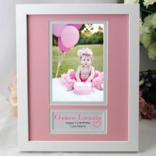 Personalised 1st Birthday  Photo Frame 4x6  - Pink