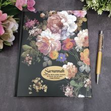 Birthday Journal & Pen Midnight Floral