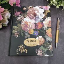 Teacher Journal & Pen Midnight Floral