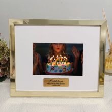 13th Birthday Personalised Photo Frame Gold