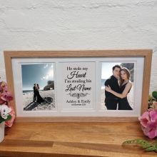 Engagement Gallery Wood Frame 4x6 Typography Print