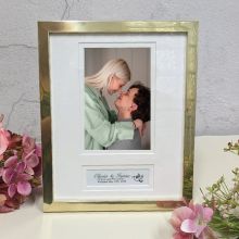 Engagement personalised Photo Frame 4x6 Gold