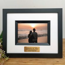 Anniversary Personalised Photo Frame Silhouette Black 4x6 