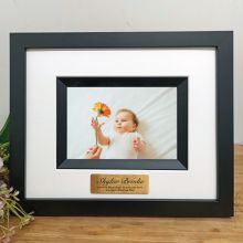 Naming Day Personalised Photo Frame Silhouette Black 4x6 