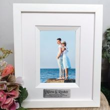  Anniversary Personalised Photo Frame Silhouette White 4x6 