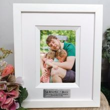 Uncle Personalised Photo Frame Silhouette White 4x6 