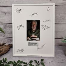 60th Birthday White Signature Frame 4x6 Photo