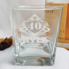 40th Birthday Engraved Personalised Scotch Spirit Glass (M)