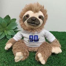 90th Birthday Personalised Sloth Plush - Curtis