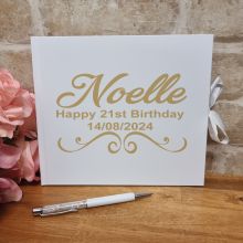 Personalised 21st Birthday Guest Book & Pen