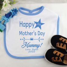 Personalised 1st Mothers Day Bib - Boy