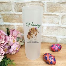 Nan Easter Frosted Glass Vase - Bunny
