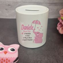 Baby Money Box Coin Bank-Pink Elephant