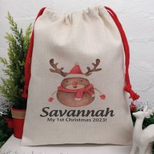 Personalised Christmas Sack 35cm - Reindeer