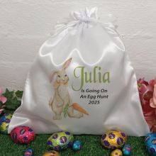 Personalised Easter Sack Hunt Bag 35cm  - Carrot Bunny