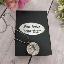 Photo Locket Pendent Urn Necklace in Personalised Box