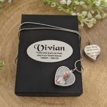 Photo Cremation Urn Necklace in Personalised Box