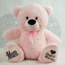Love Mum Personalised Teddy Bear 40cm Plush Pink