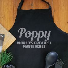 Pop Personalised  Apron with Pocket - Black